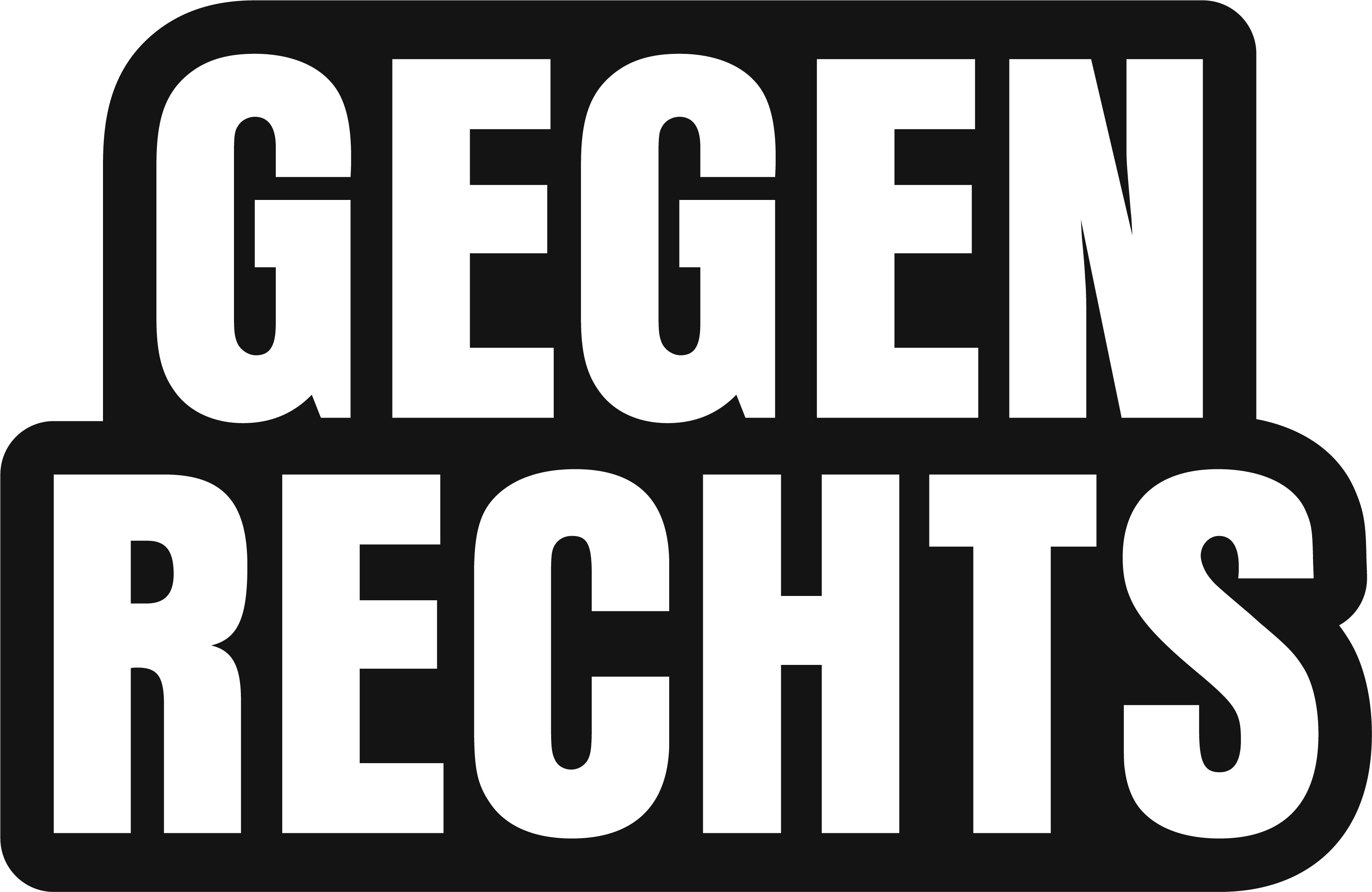 Sticker »Gegen Rechts« für Social Media«